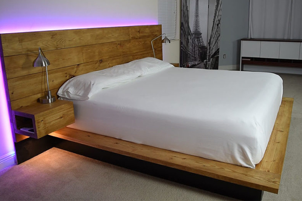 Dormitorio con tiras led